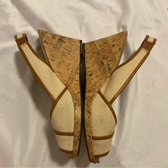 Circa Joan David Canvas Wedge Sandals Size 9 - Picture 16 of 16
